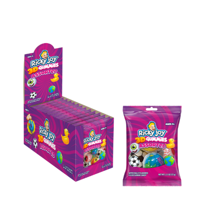 Ricky Joy 3D Gummies Assorted 2.5oz - 48ct