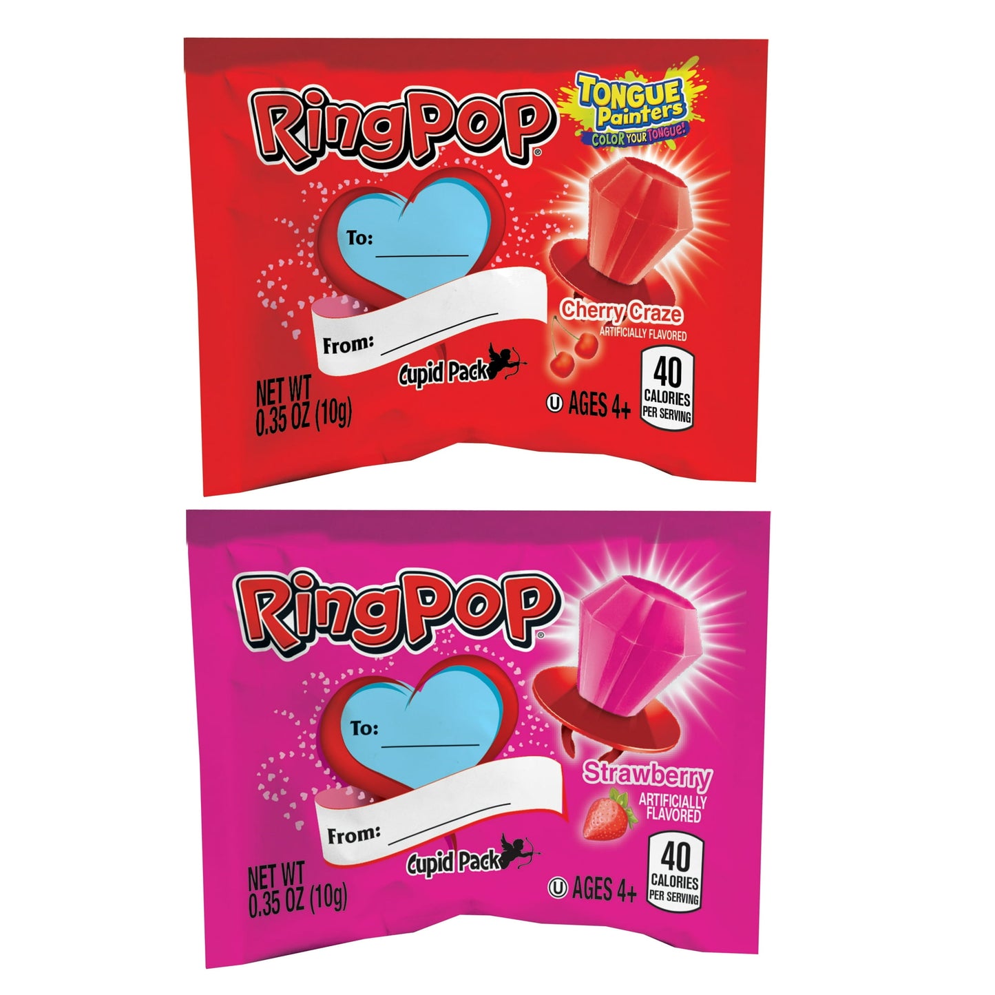 Bazooka Ring Pops Valentine's Day Exchange Pops 0.35oz - 12ct