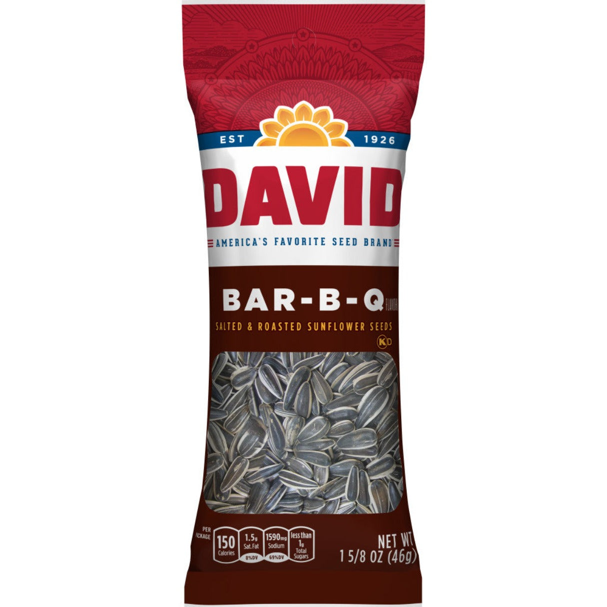 David Sunflower Seeds BBQ  1 5/8oz - 12ct