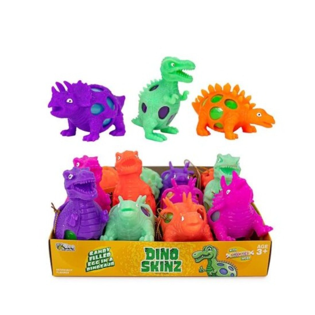 Bee Dino Skinz With Smarties 0.3oz - 12ct