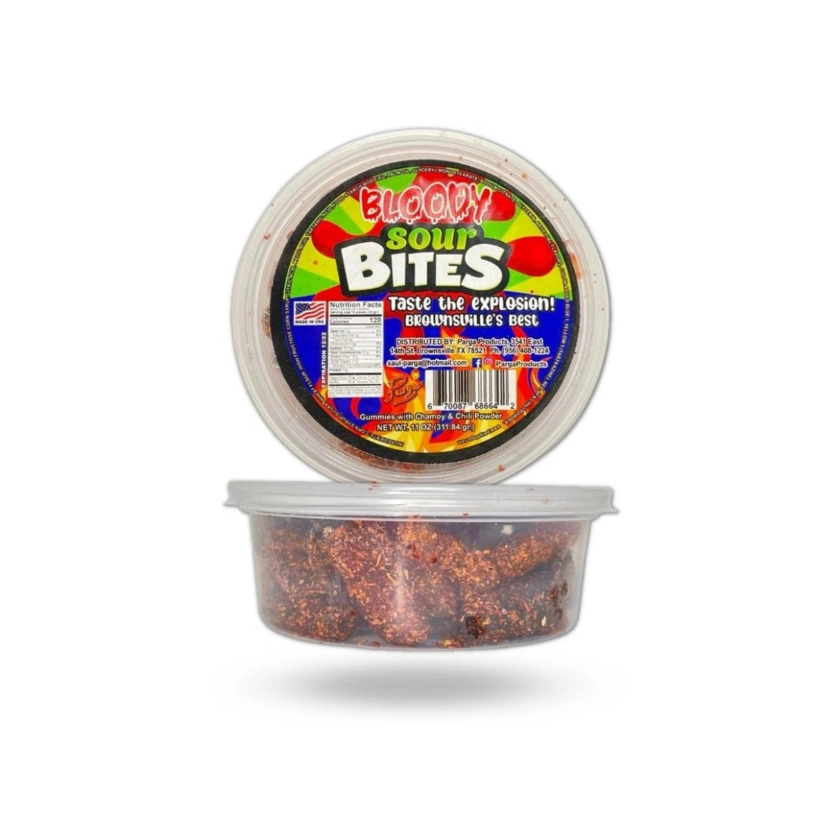 Parga Bloody Sour Bites 7oz - 24ct