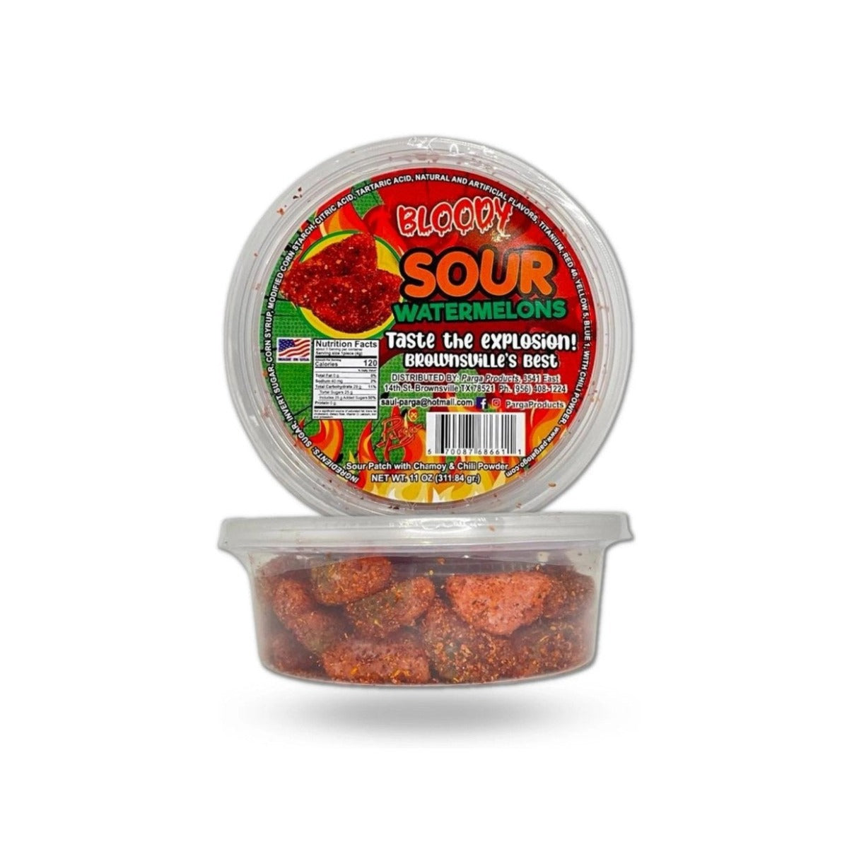 Parga Bloody Sour Watermelons 7oz - 24ct