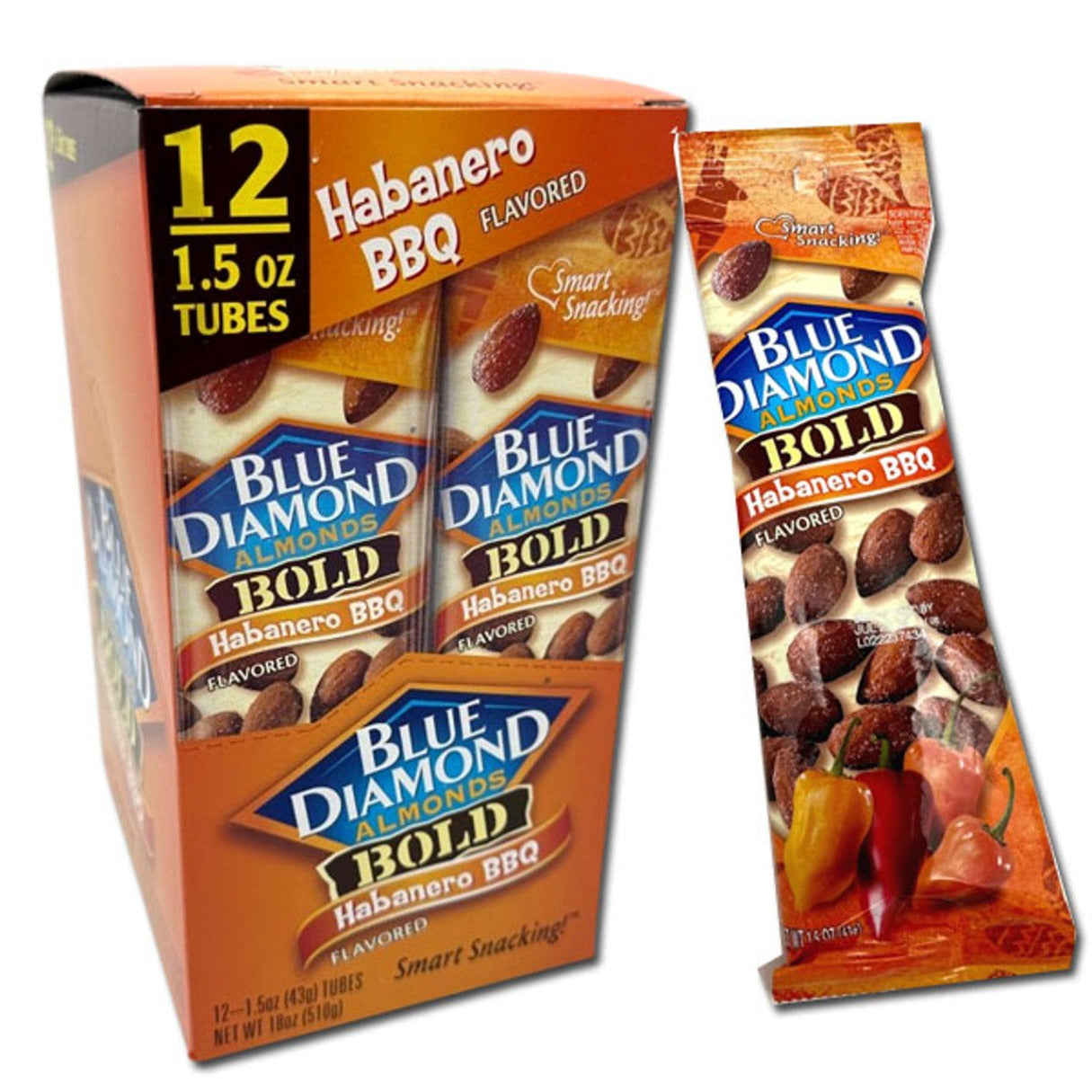 Blue Diamond Almonds Bold Habanero BBQ 1.5oz - 12ct – I Got Your Candy