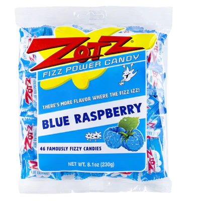 Zotz Blue Raspberry Singles 8.1oz - 12ct