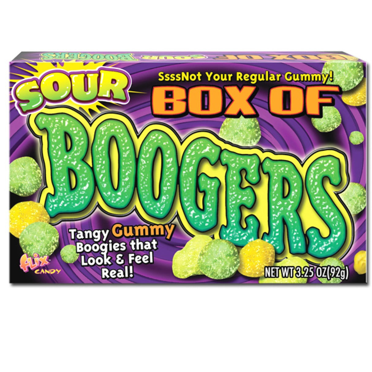 Flix Gummy Sour Boogers Candy 3.25oz - 12ct