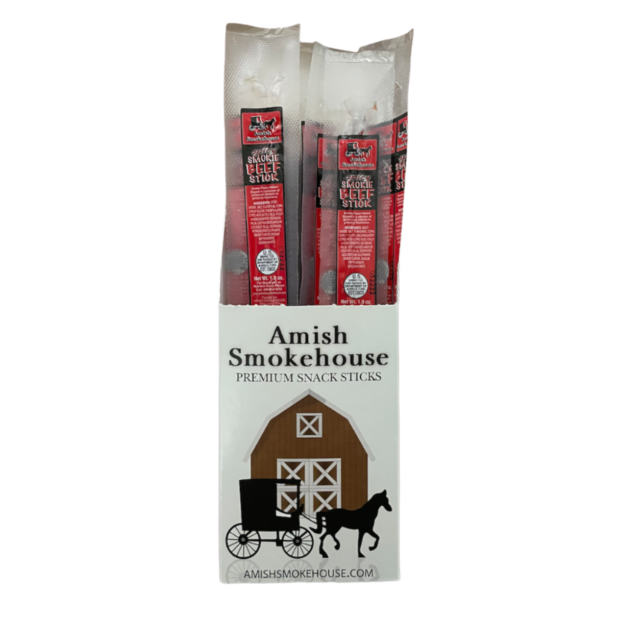 Amish Smokehouse Spicy Beef Stick 1oz - 21ct