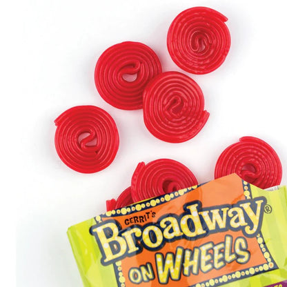 Gerrit's Broadway Licorice Wheels Strawberry 5.29oz - 12ct