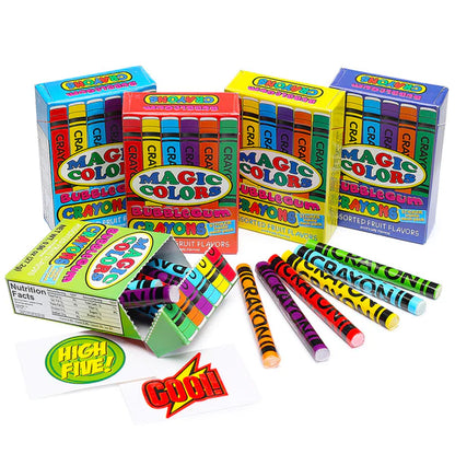 Magic Color Bubble Gum Crayons - 24ct