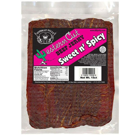 Buffalo Bill's Western Cut Sweet & Spicy Beef Jerky 18oz - 15ct