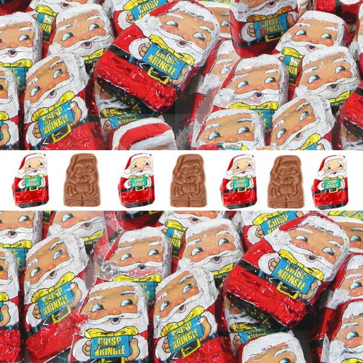 Bulk Mini Chocolate Santa's Crisp Kringles Case - 24lb