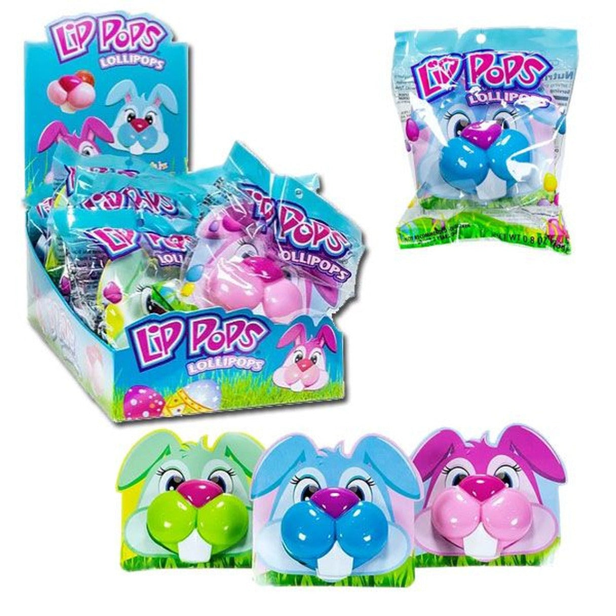 Flix Bunny Lip Lollipops 0.56oz - 12ct