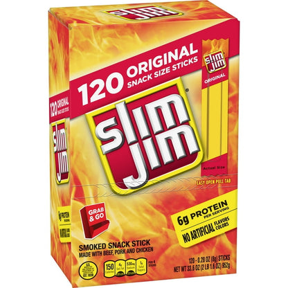 Slim Jim Snack Stick Original 0.28oz - 120ct