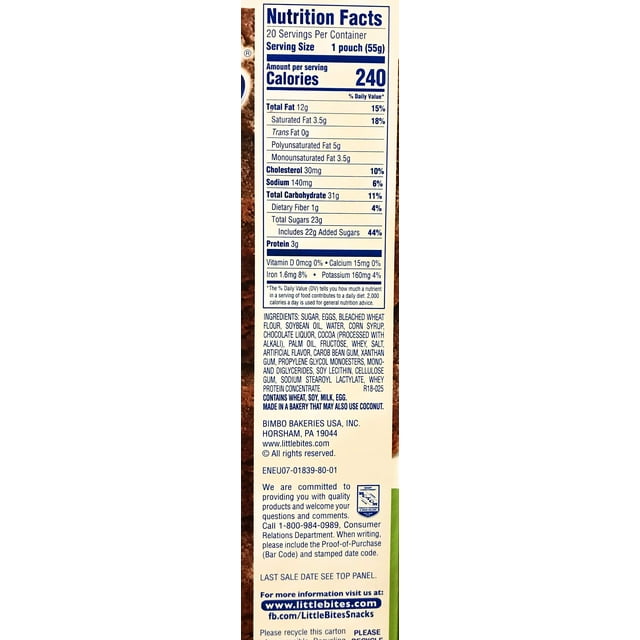 Entenmann's Little Bites Fudge Brownie 7oz - 20ct