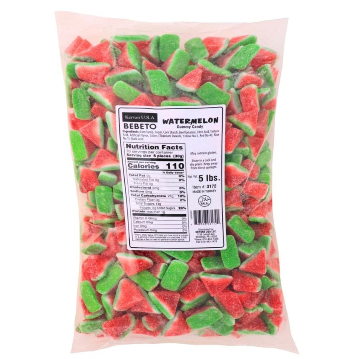 Kervan Watermelon Wedges Bulk Bag 5lb - 1ct
