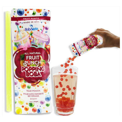 Bobavida Popping Boba Fruit Punch 3oz - 10ct