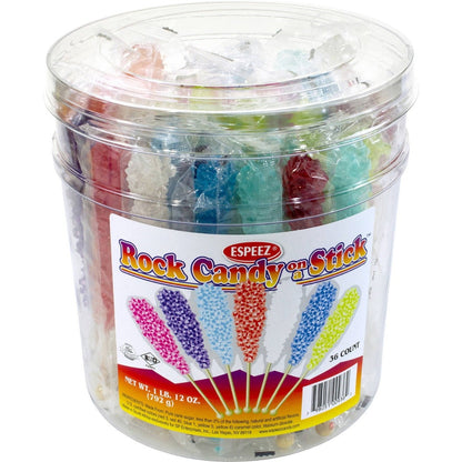 Espeez Rock Candy Sticks Assorted Jar 0.8oz - 36ct