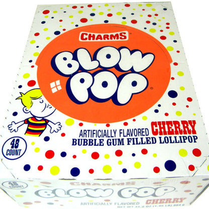 Charms Blow Pop Lollipops Cherry - 48ct