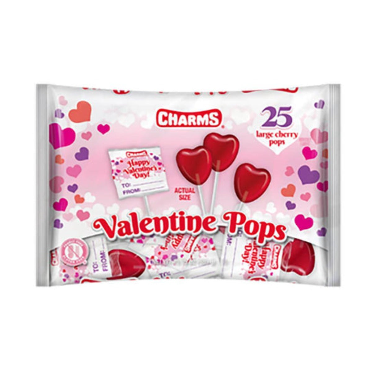 Charms Valentine Heart Pops 13.75oz - 12ct
