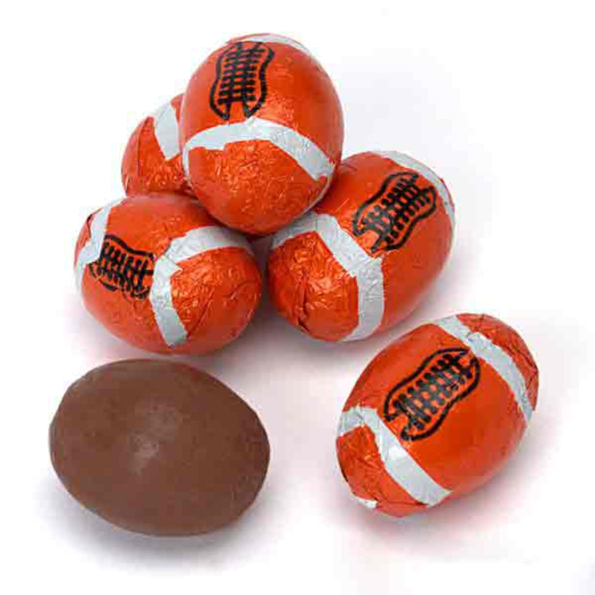 Chocolate Foil Footballs 30lb