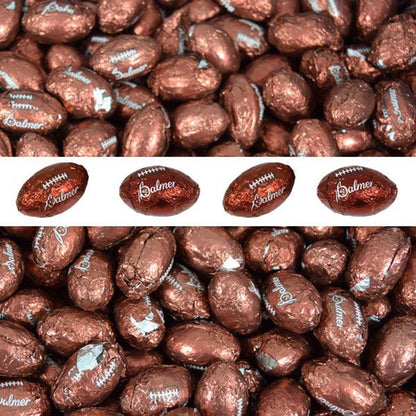 Chocolate Foil Footballs 30lb