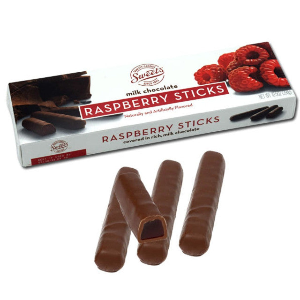 Sweets Raspberry Sticks Sweet's Milk Chocolate Sticks Raspberry 10.5oz - 6ct – I Got Your Candy