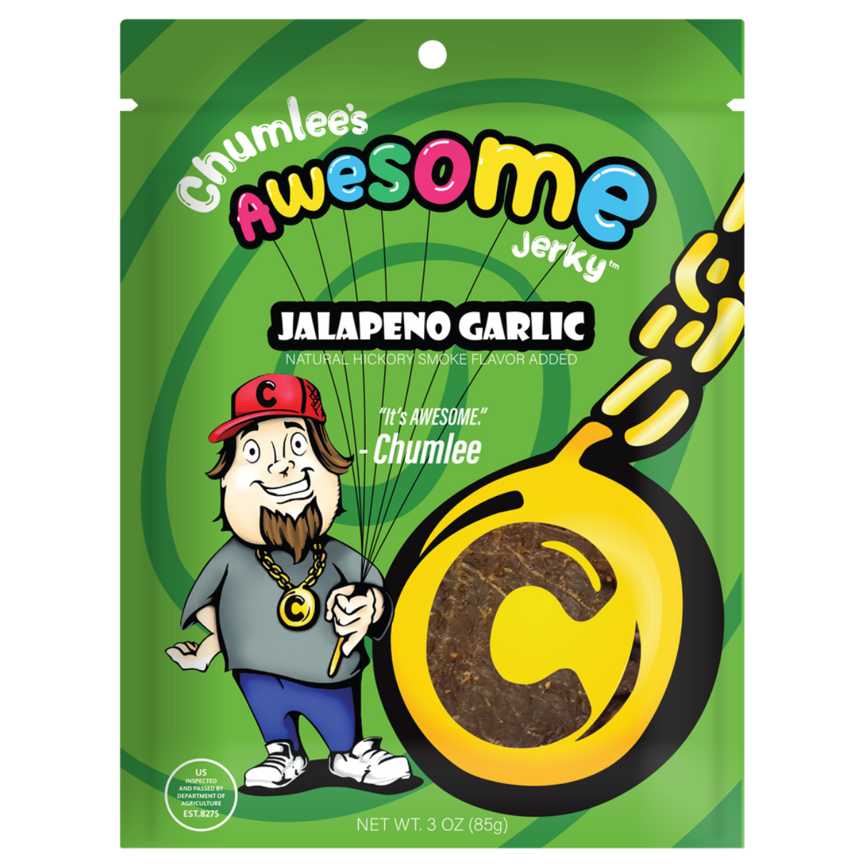 Chumlee's Awesome Jerky Jalapeno Garlic 3oz - 96ct