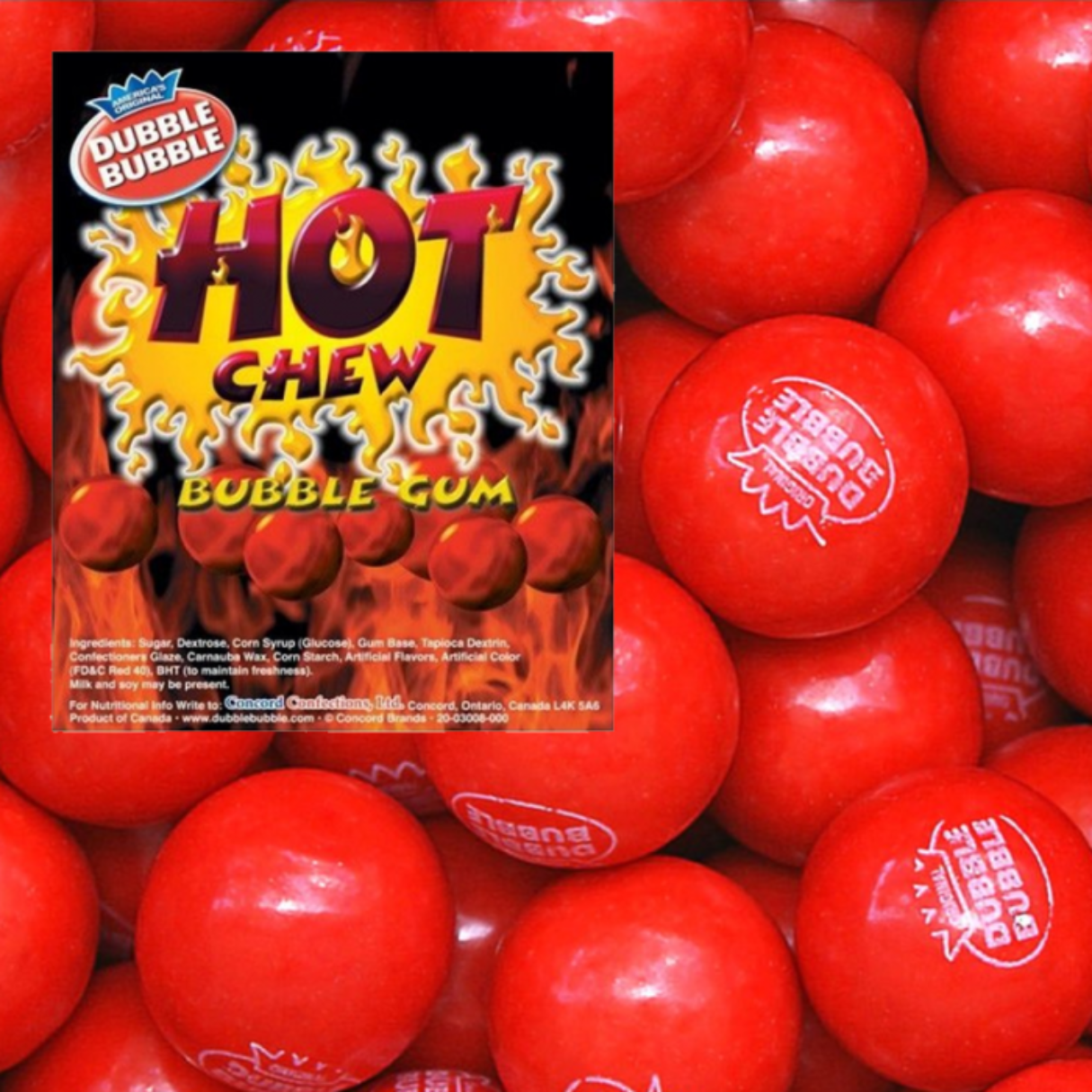 Dubble Bubble Hot Cinnamon Gumballs Bulk 17.24lb - 850ct