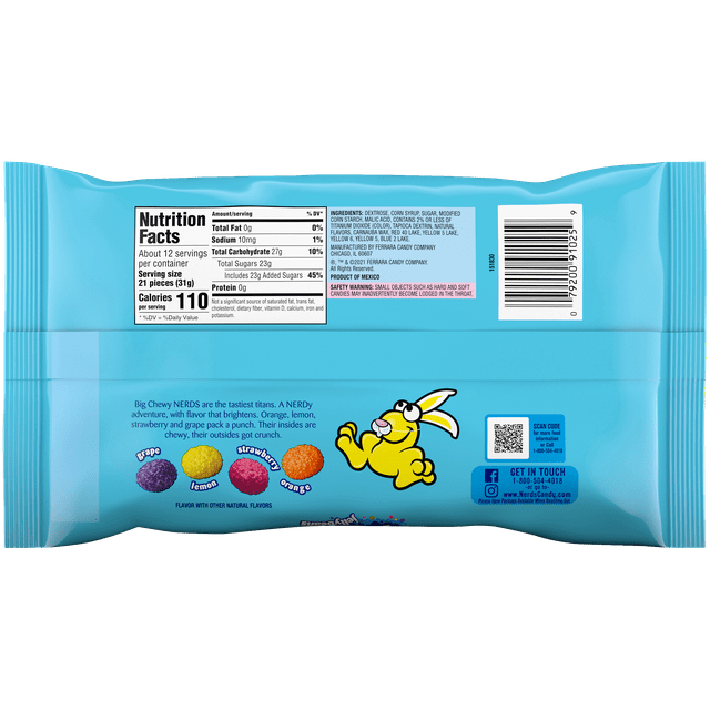 Nerds Big Chewy Jelly Beans  13oz - 12ct