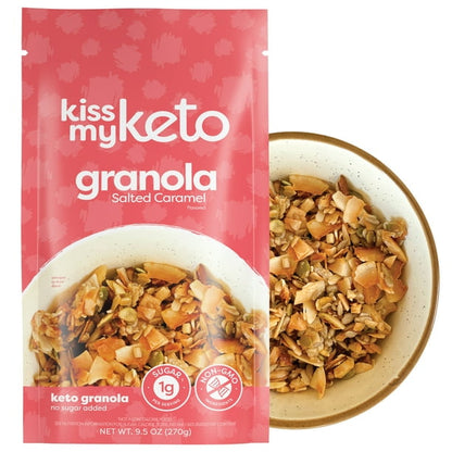 Kiss My Keto Salted Caramel Granola 9.5oz - 6ct