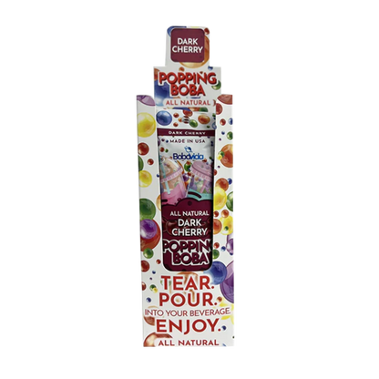 BobaVida Popping Boba Dark Cherry 3oz  -10ct