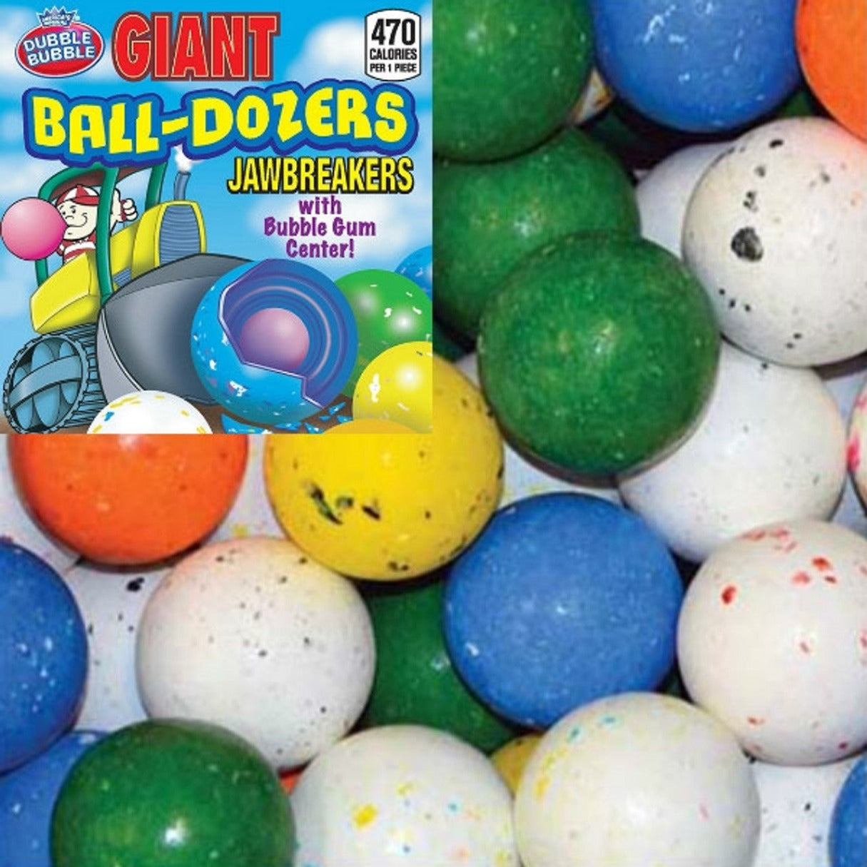 Double Bubble Giant Ball-Dozers Jawbreakers Box - 24.4lb