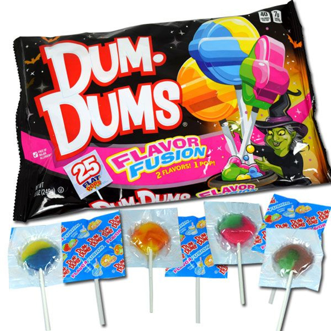 Dum Dums Flavor Fusion Halloween Flat Pops 7.1oz - 12ct – I Got Your Candy