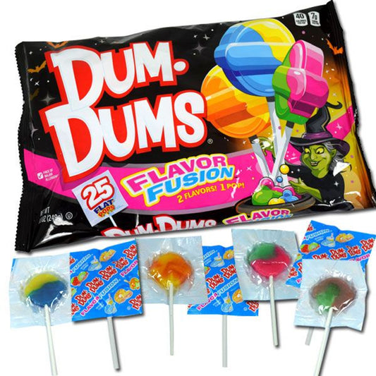 Dum Dums Flavor Fusion Halloween Flat Pops 7.1oz - 12ct