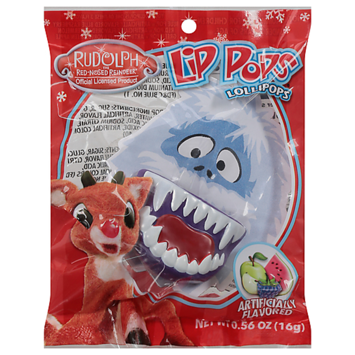 Flix Rudolph & Friends Lips Lollipops 0.56oz - 12ct