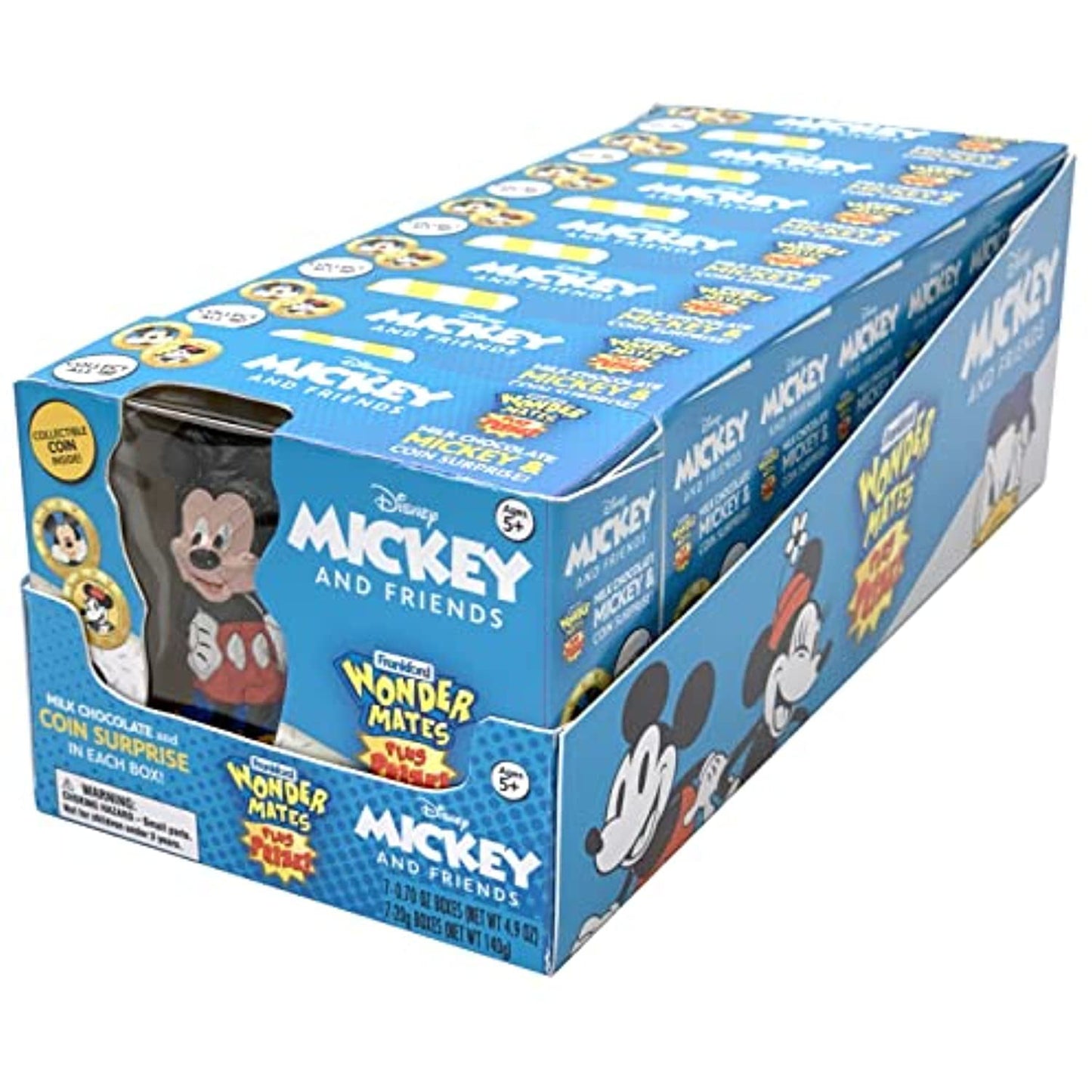 Frankford Mickey and Friends Wonder Mates Milk Chocolate Candy & Coin Surprise  .70oz - 84ct