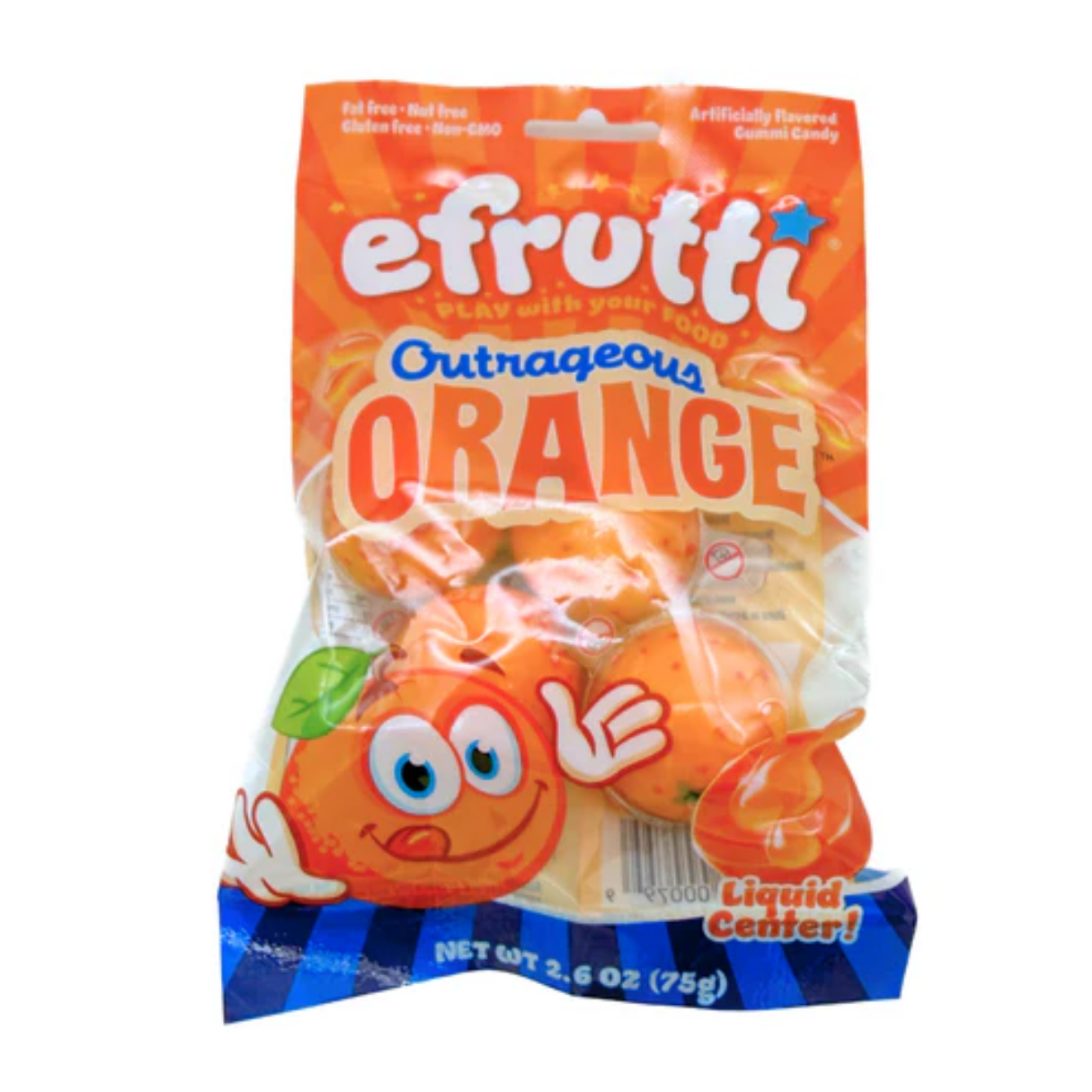 eFrutti Outrageous Orange Gummi Candy 4pcs 2.6oz-12ct