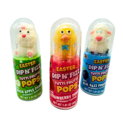 Easter Dip N' Fizz Tutti Frutti Pops 1.41oz- 12ct