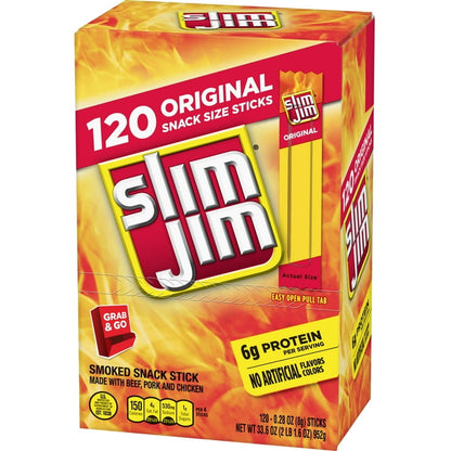 Slim Jim Snack Stick Original 0.28oz - 120ct