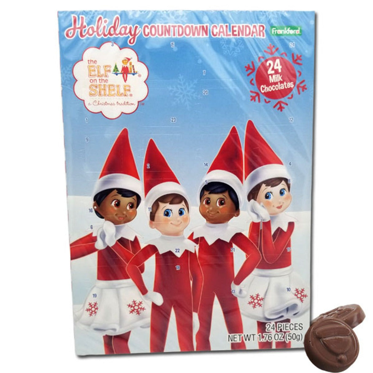 Frankford Elf On The Shelf Chocolate Advent Calendar 1.76oz - 12ct