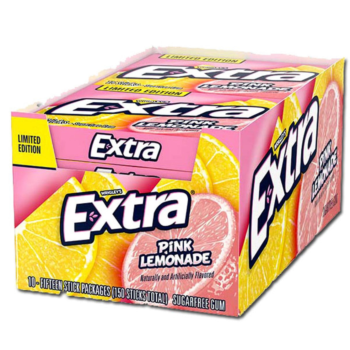 Extra Pink Lemonade Sugar Free Chewing Gum - 10ct
