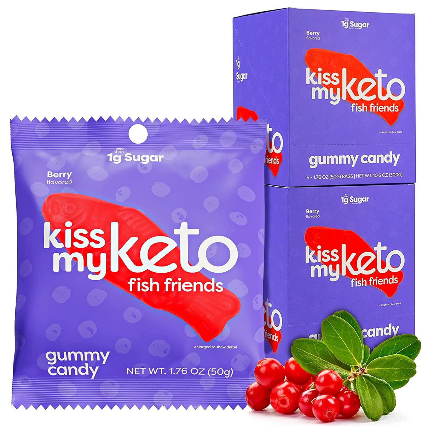Kiss My Keto Fish Friends Gummies 1.76oz - 96ct