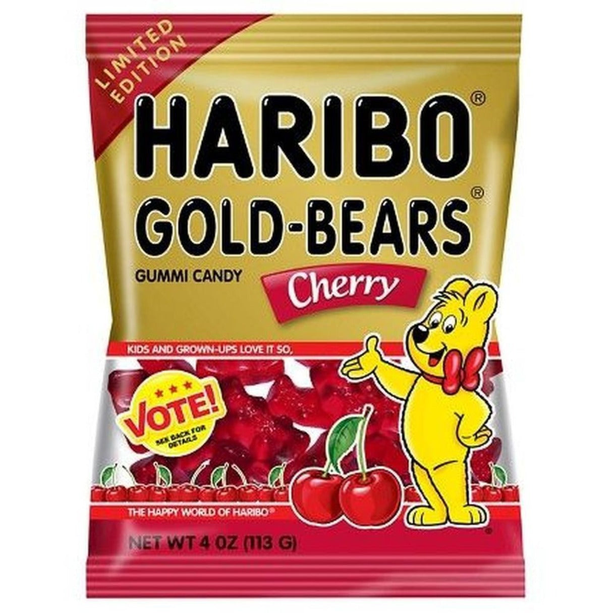 Haribo Cherry Goldbears Gummi Bears  4oz - 12ct
