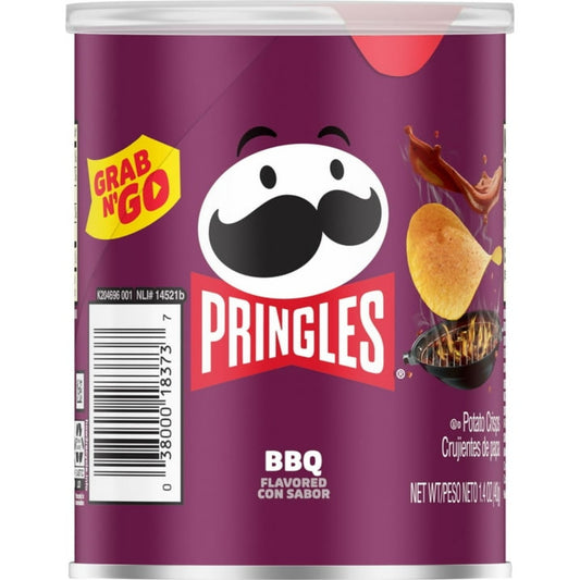 Pringles BBQ Potato Crisps Chips 1.4oz - 12ct