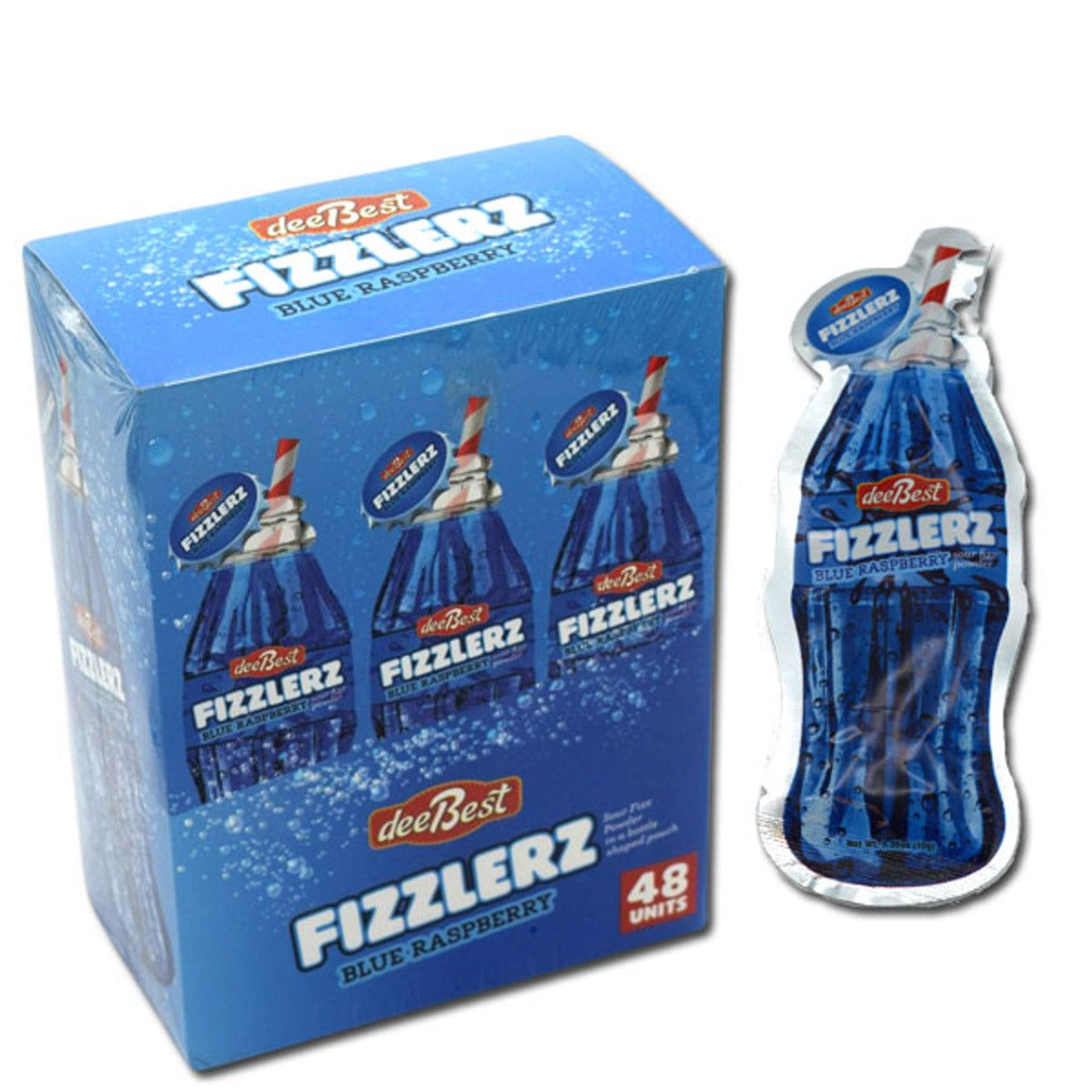 Blue Raspberry Rizzler Fizzlers Blue Raspberry Candy .35oz - 48ct – I Got Your Candy