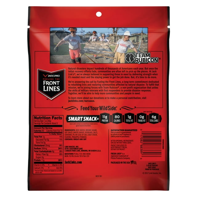 Jack Link's Beef Jerky Teriyaki 3.25oz - 6ct