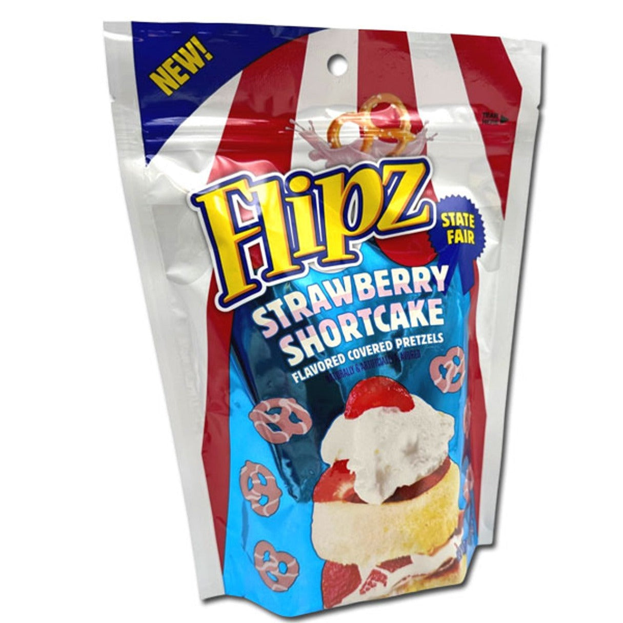 Flipz Strawberry Shortcake Flavored Covered Pretzels 6.5oz - 12ct