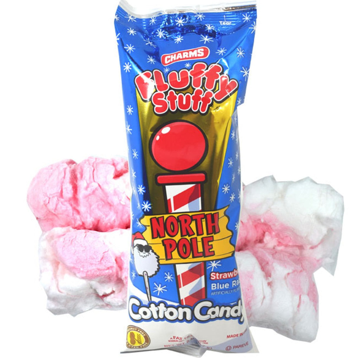 Charms Fluffy Stuff North Pole Cotton Candy Bag 2oz - 18ct