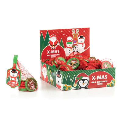 Fort Knox Milk Chocolate Christmas Coins 1.5oz - 18ct