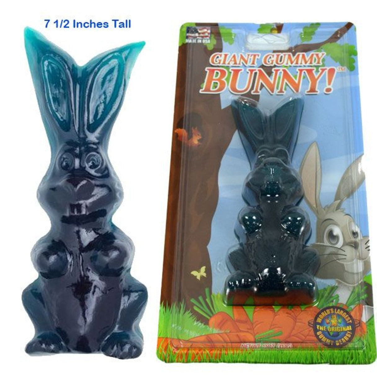 Giant Gummy Bunny Blue Raspberry - 12ct