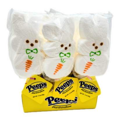 Peeps White Marshmallow Bunny Pop 1.5oz - 12ct